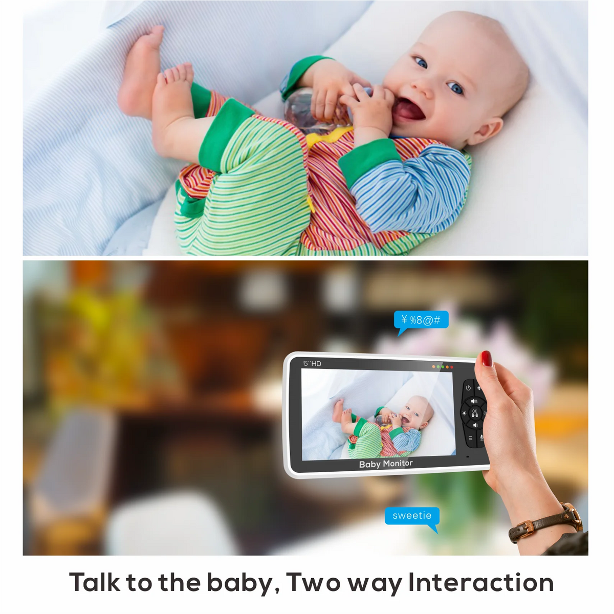 5-Inch Video Baby Monitor with 4X Zoom