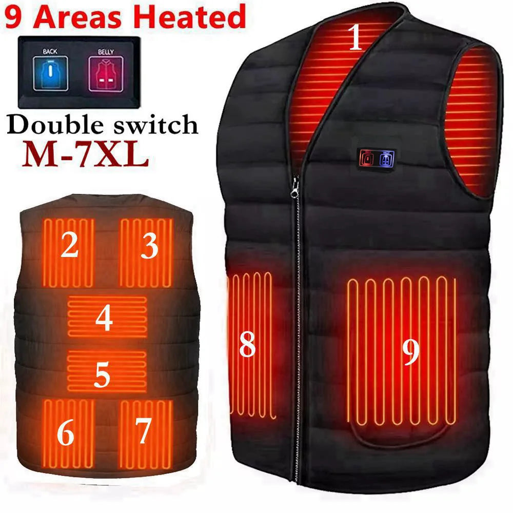 Unisex 9-Zone Electric Heated Vest