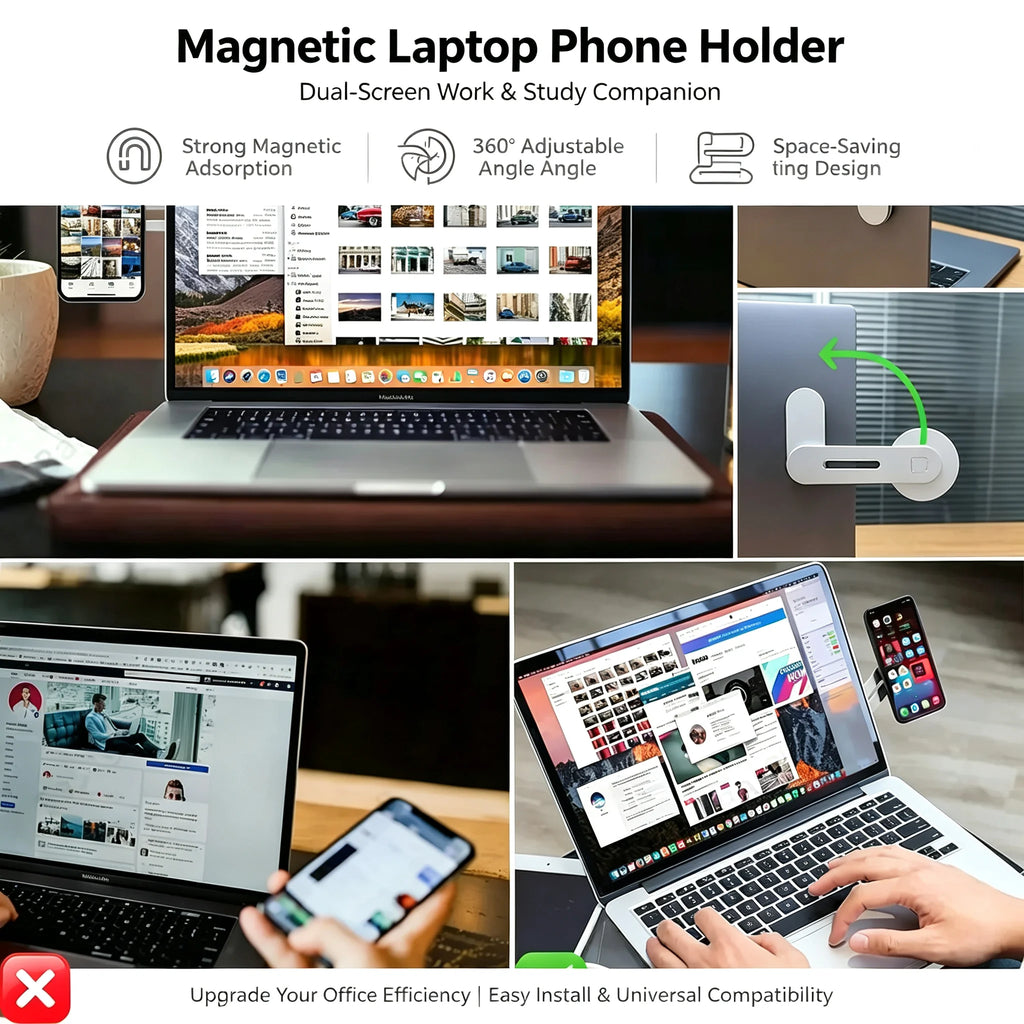 Magnetic Laptop & Monitor Phone Mount