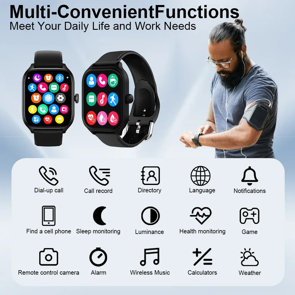 2.01-Inch HD Touchscreen Smartwatch