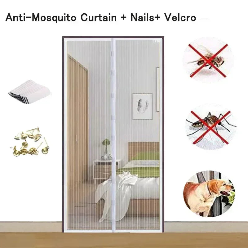 Magnetic Mosquito Screen Curtain – Insect Protection for Doors