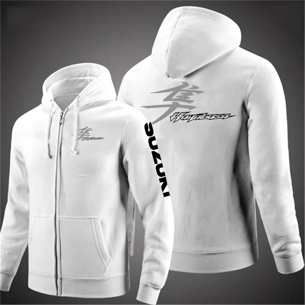 Men's Motorcycle-Inspired Casual Hoodie