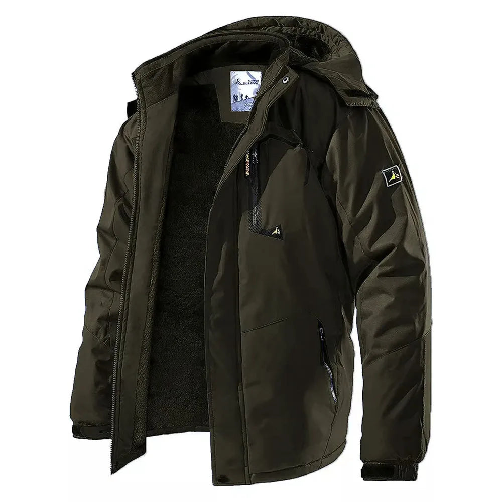 Men's Fleece-Lined Waterproof Winter Jacket