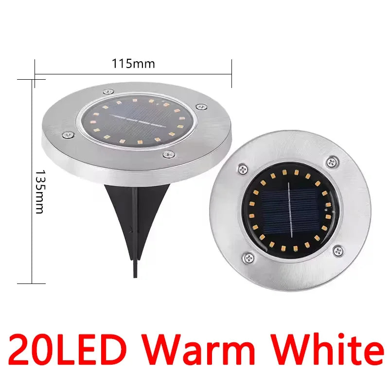 Solar Powered Ground Lights – Waterproof Outdoor Garden & Pathway Lighting