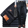 Men's Classic Straight-Leg Stretch Cotton Jeans