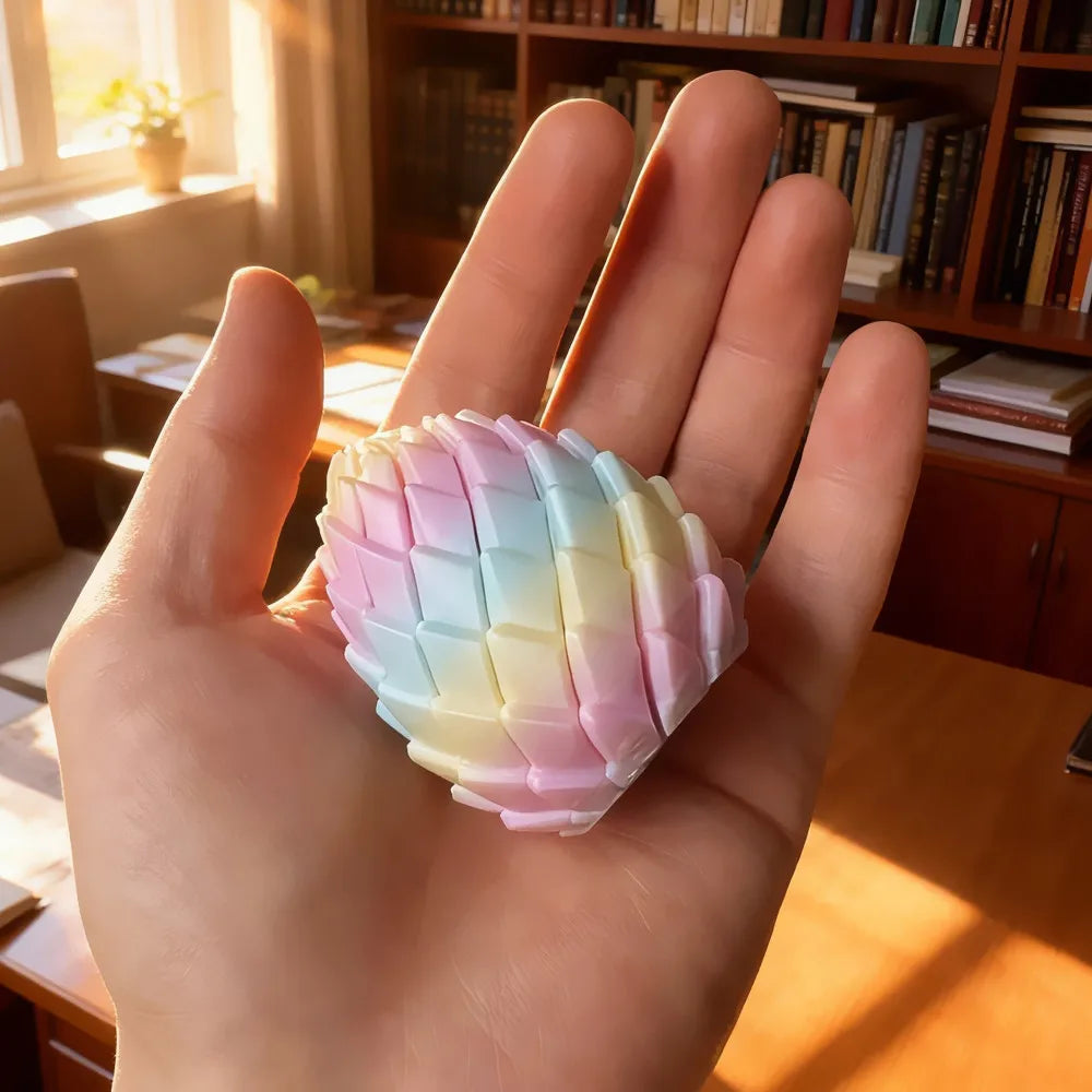 3D Printed Dragon Egg Fidget Toy – Articulated Dragon