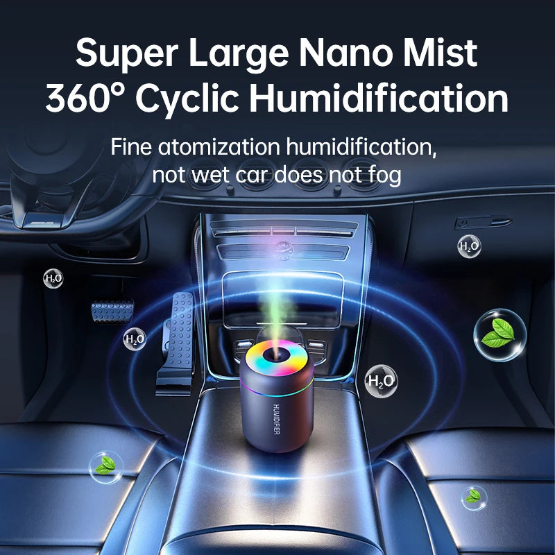 180ml USB Mini Humidifier – Portable Colour Changing Mist Diffuser