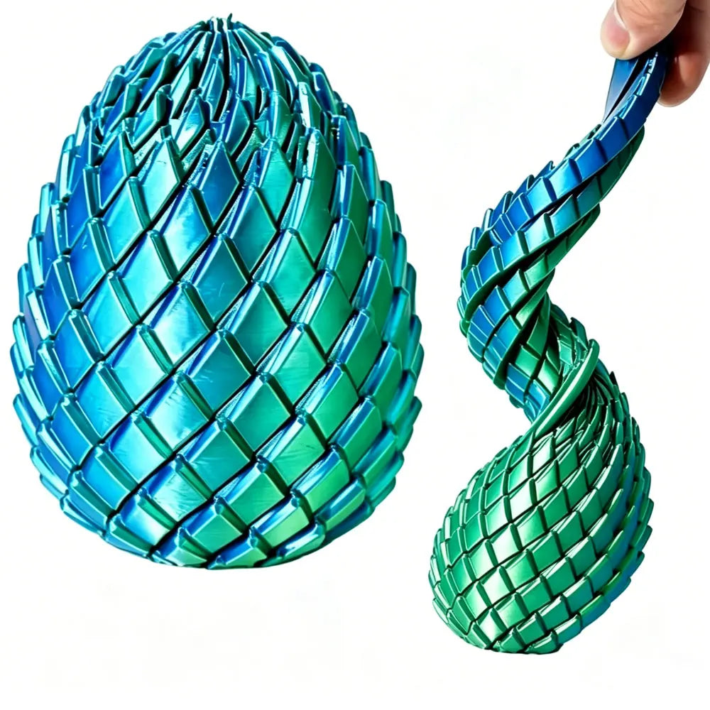 3D Printed Dragon Egg Fidget Toy – Articulated Dragon