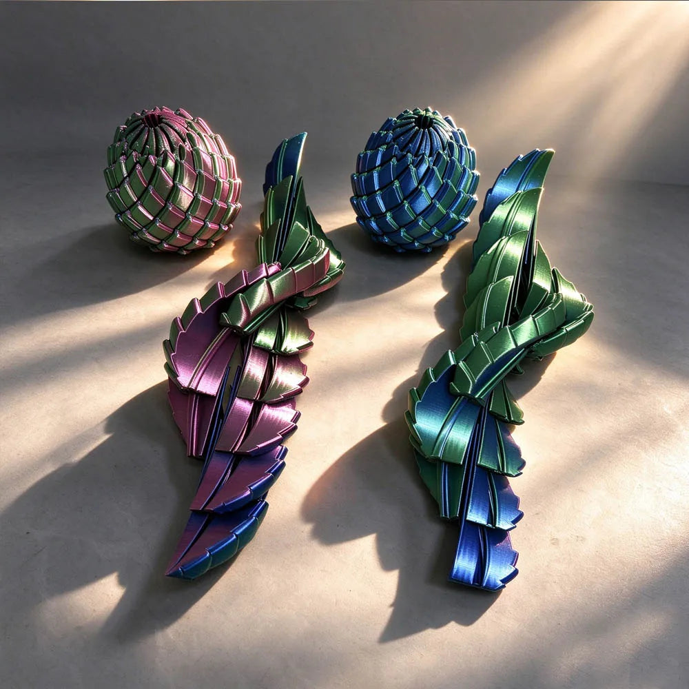 3D Printed Dragon Egg Fidget Toy – Articulated Dragon