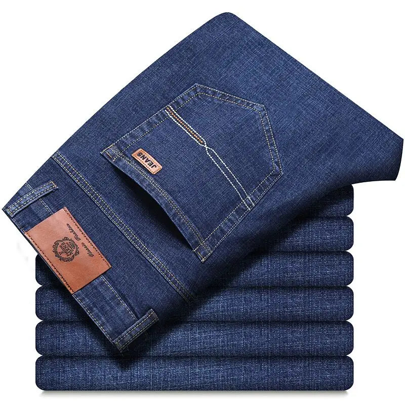 Men's Stretch Straight-Leg Business Jeans