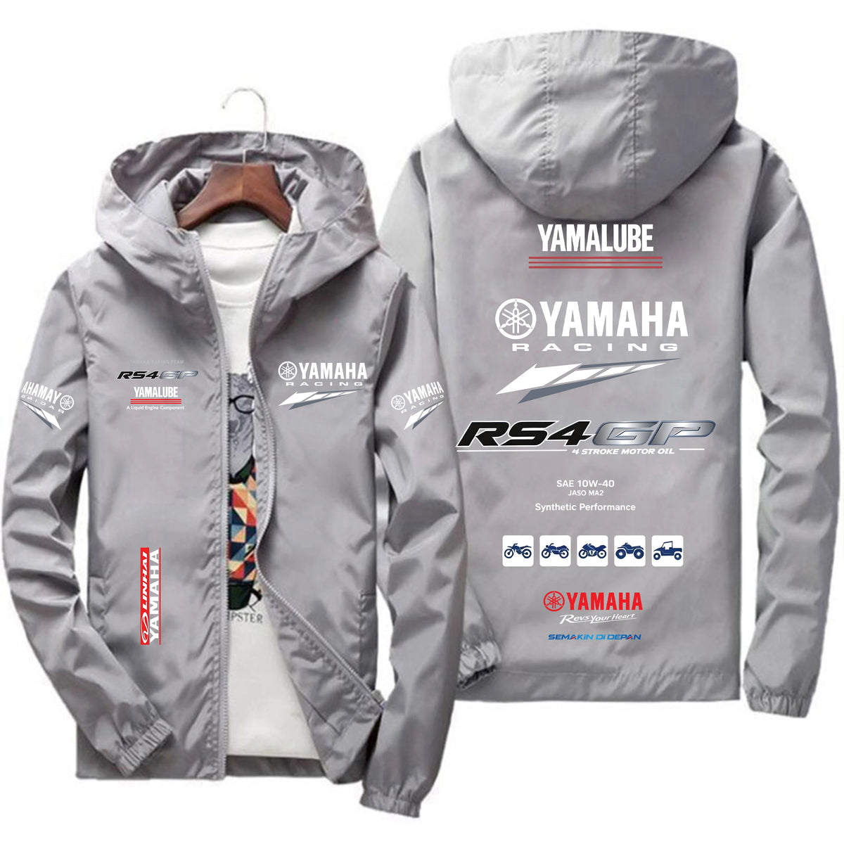 Men's Lightweight Motorcycle Windbreaker Jacket