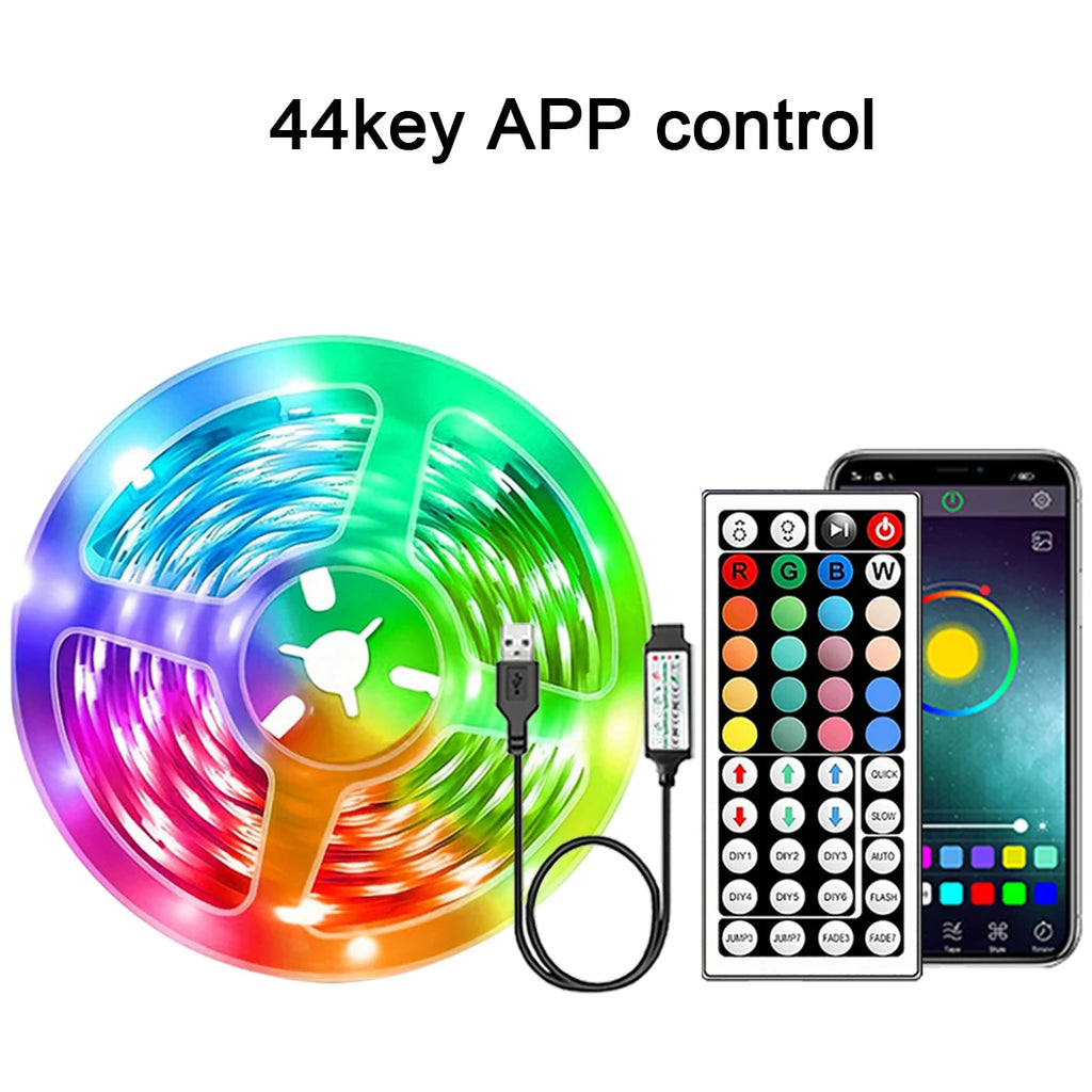 RGB LED Strip Lights with Remote – Colour Changing Room Lighting