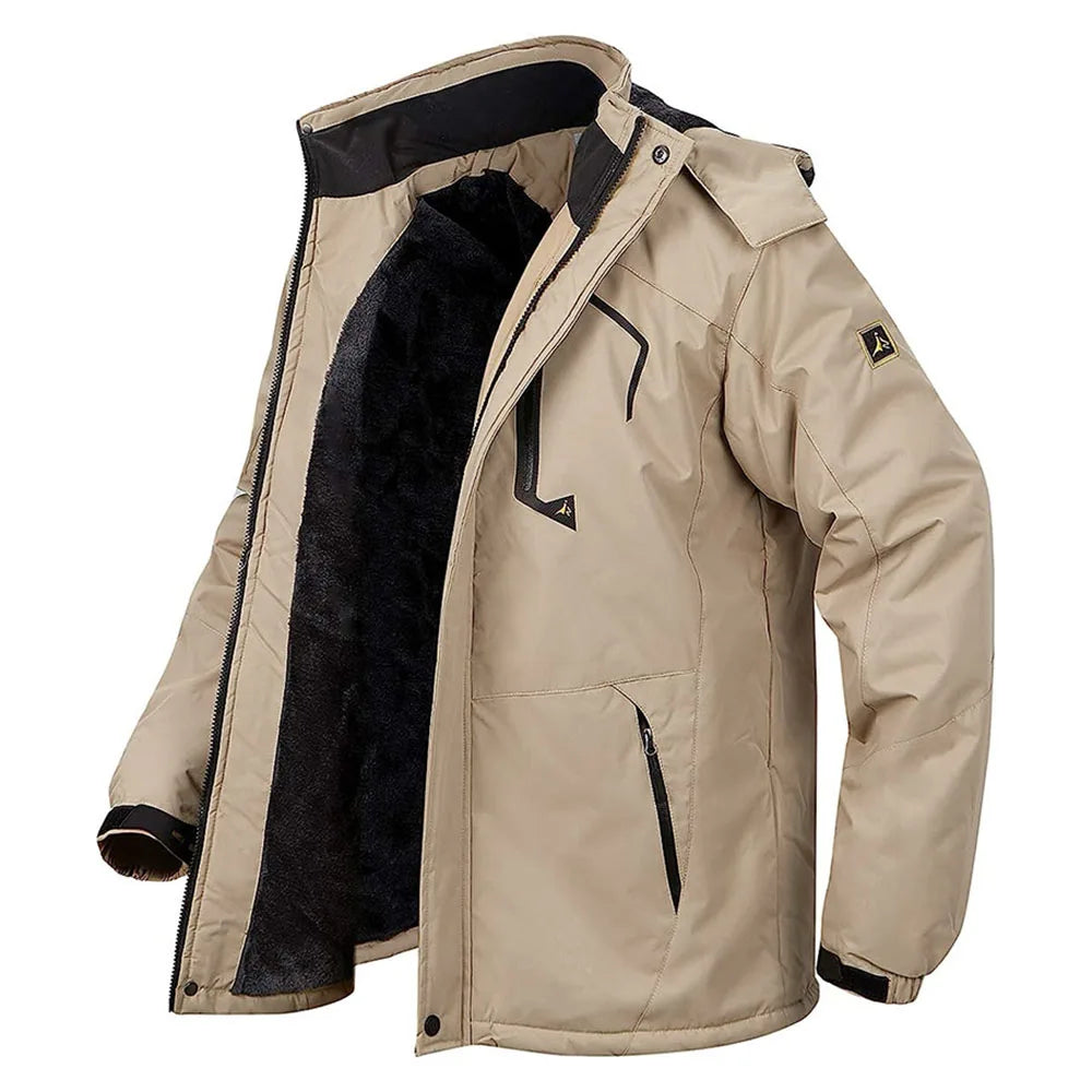 Men's Fleece-Lined Waterproof Winter Jacket