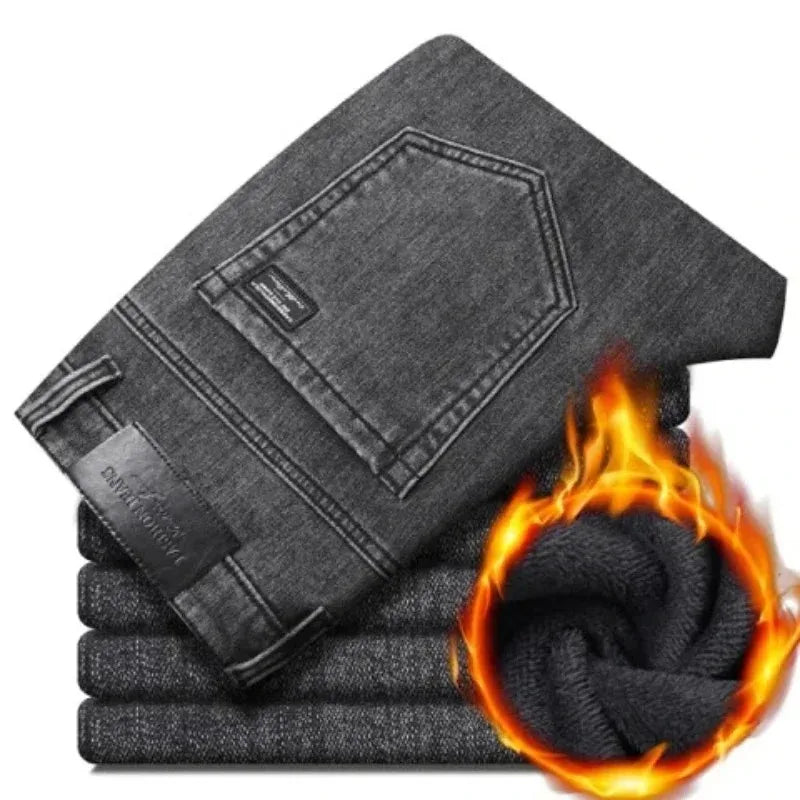 Men's Black Stretch Slim-Fit Jeans