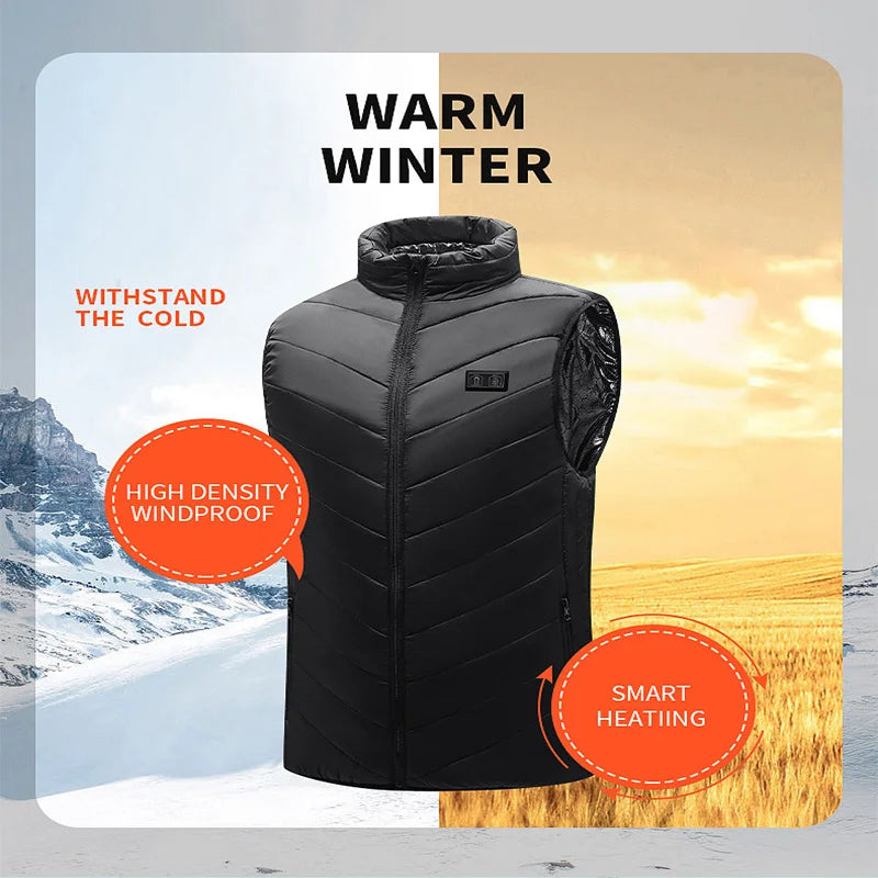Unisex Electric Heated Vest with 21 Heating Zones