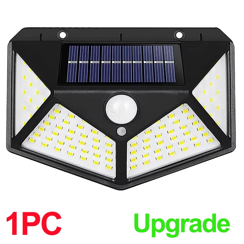 100 LED Solar Motion Sensor Lights – Outdoor Security Wall Lighting