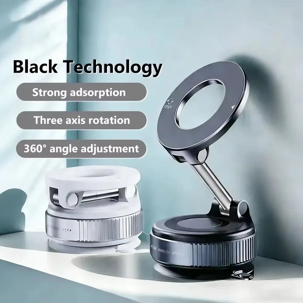 360° Magnetic Vacuum Suction Phone Holder