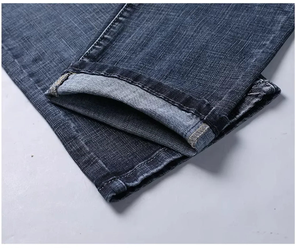 Men's Stretch Straight-Leg Business Jeans