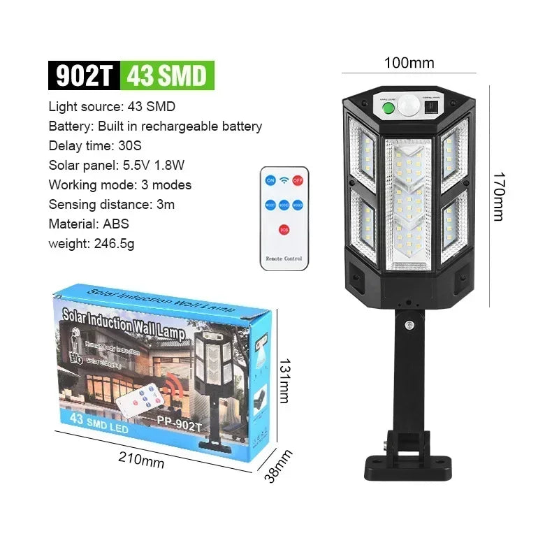 Solar LED Outdoor Wall Lights – Waterproof Garden & Security Lighting