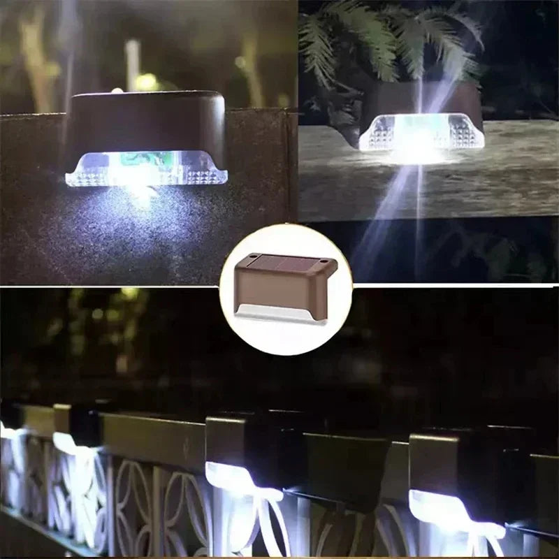 1/4/8/12/pcs Solar LED Deck Lights – Waterproof Outdoor Garden & Fence Lighting Step Lamp Patio Garden Decor