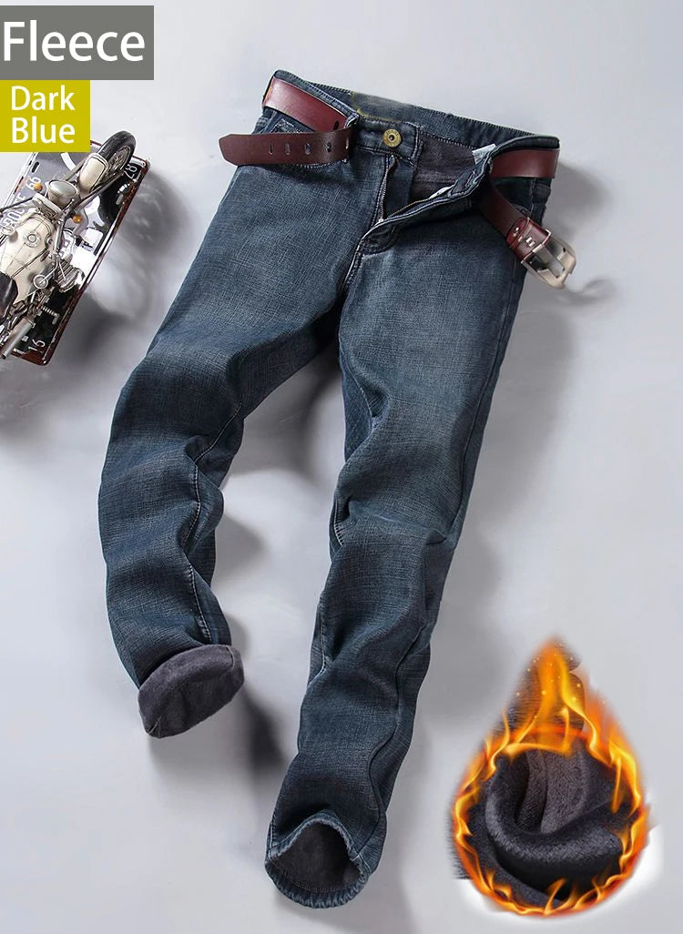 Men's Stretch Straight-Leg Business Jeans