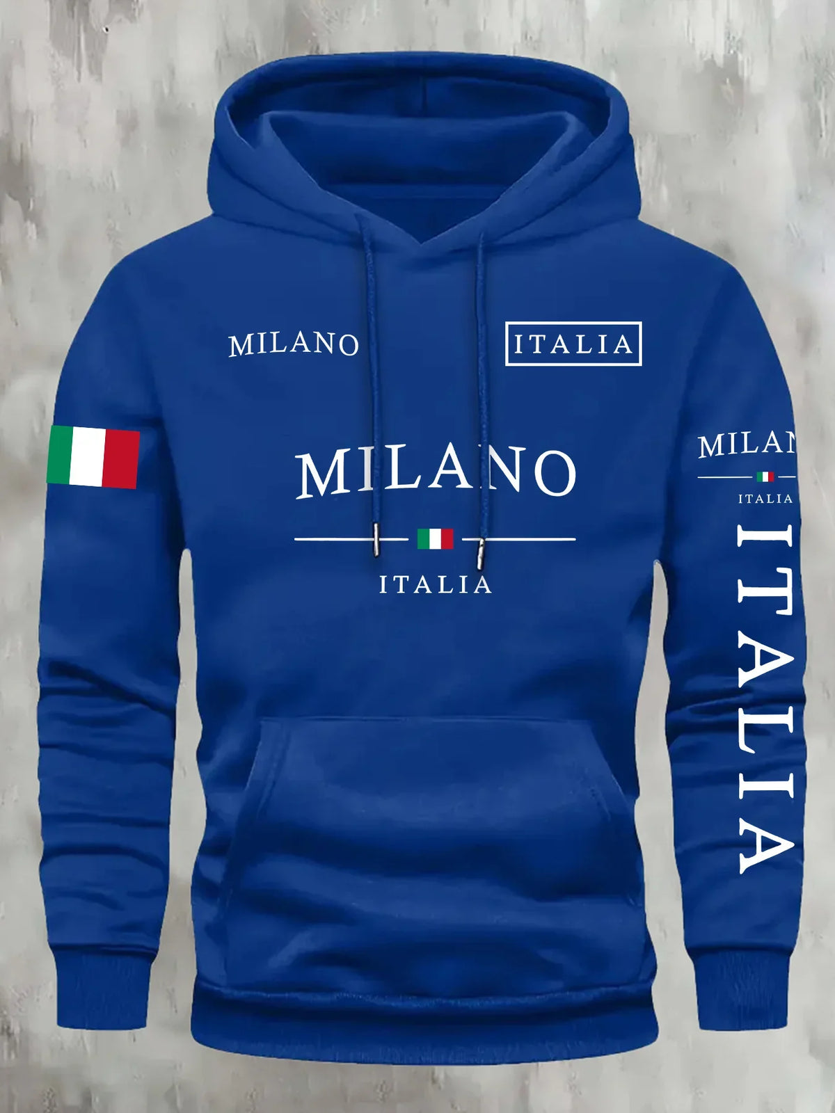 ITALIA MILANO Unisex Milano Casual Pullover Hoodie Winter Couple Sweatshirt Top Clothing