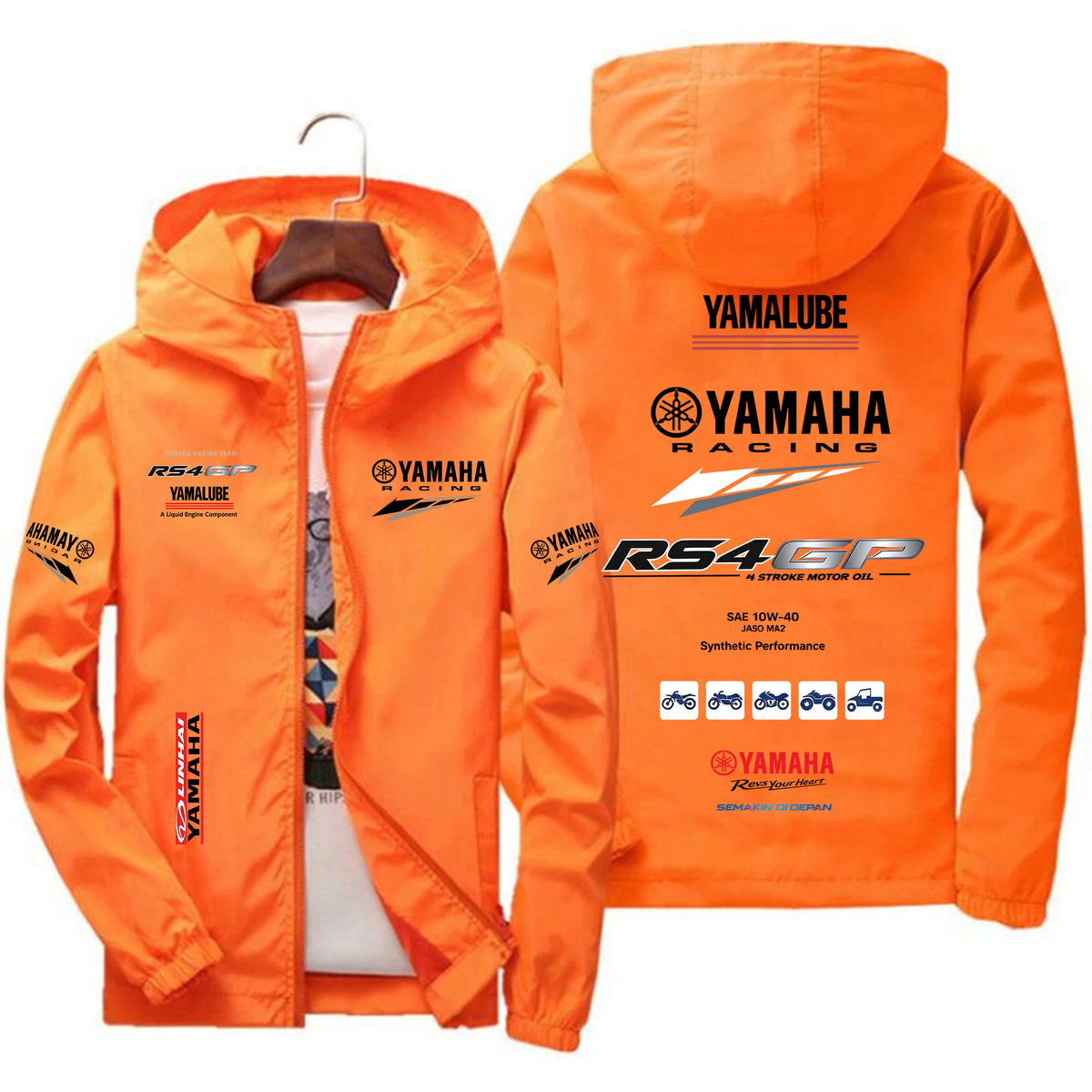 Men's Lightweight Motorcycle Windbreaker Jacket