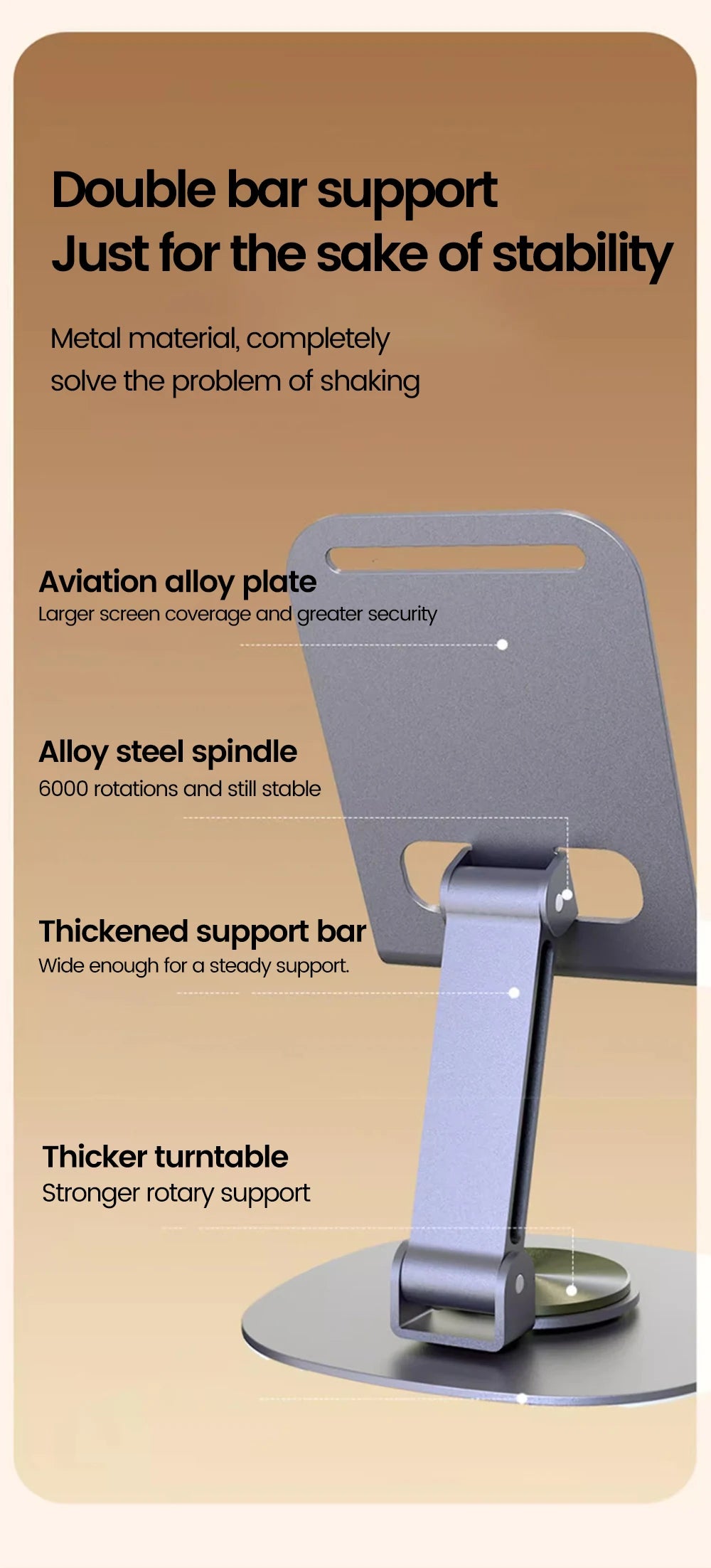 Adjustable Rotating Desktop Phone Stand