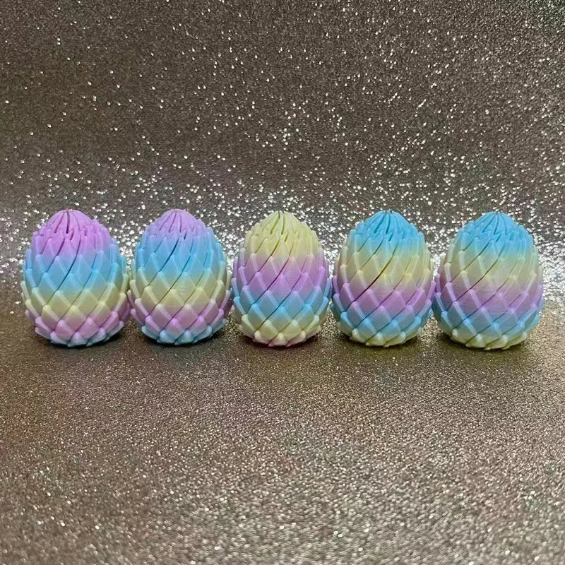3D Printed Dragon Egg Fidget Toy – Articulated Dragon