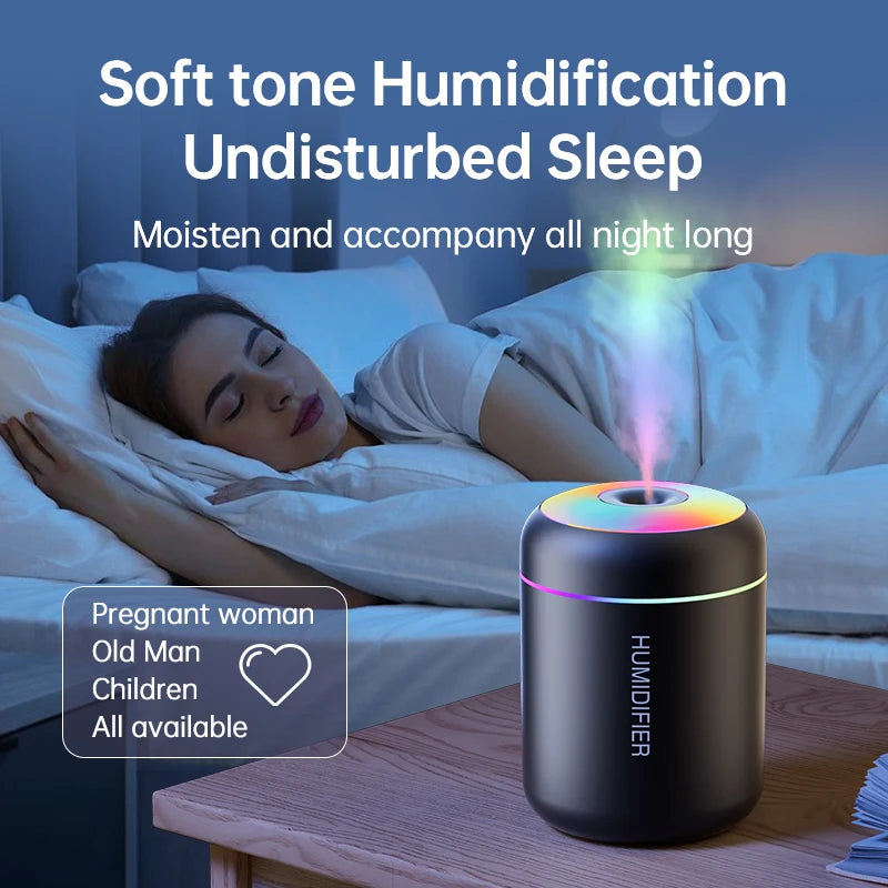 180ml USB Mini Humidifier – Portable Colour Changing Mist Diffuser