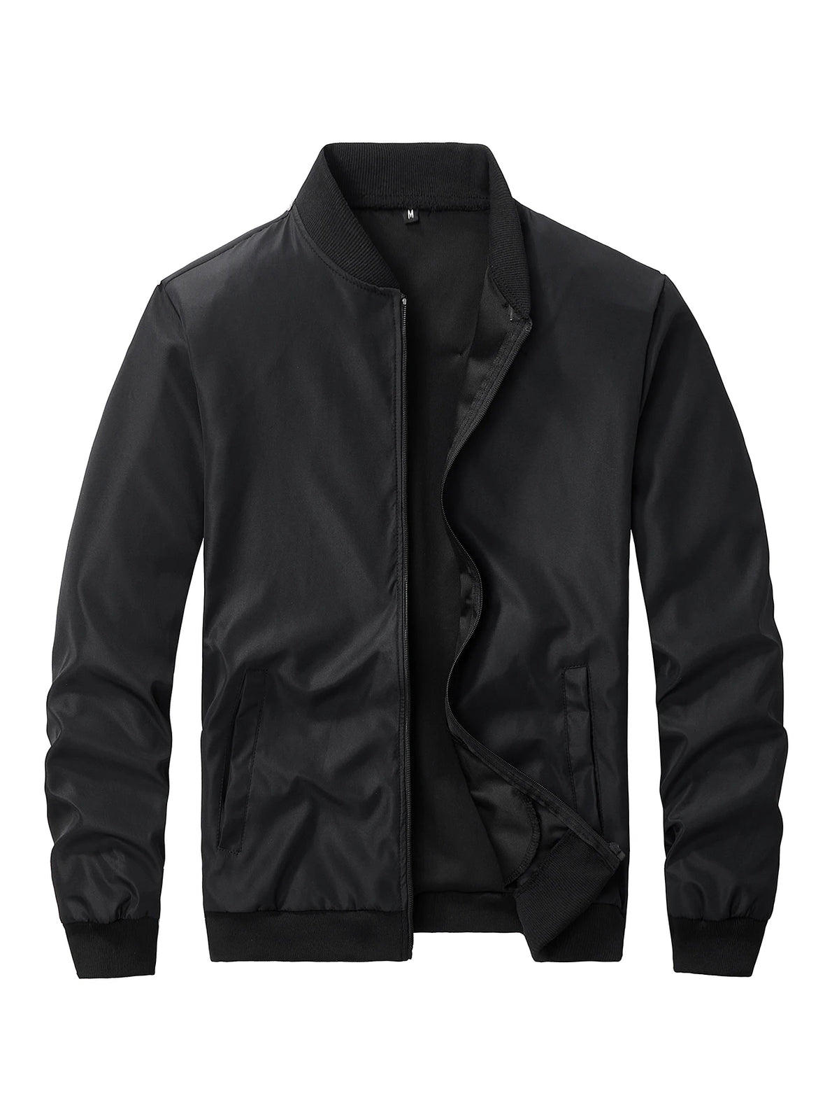 Men's Casual Zip-Up Jacket with Baseball Collar