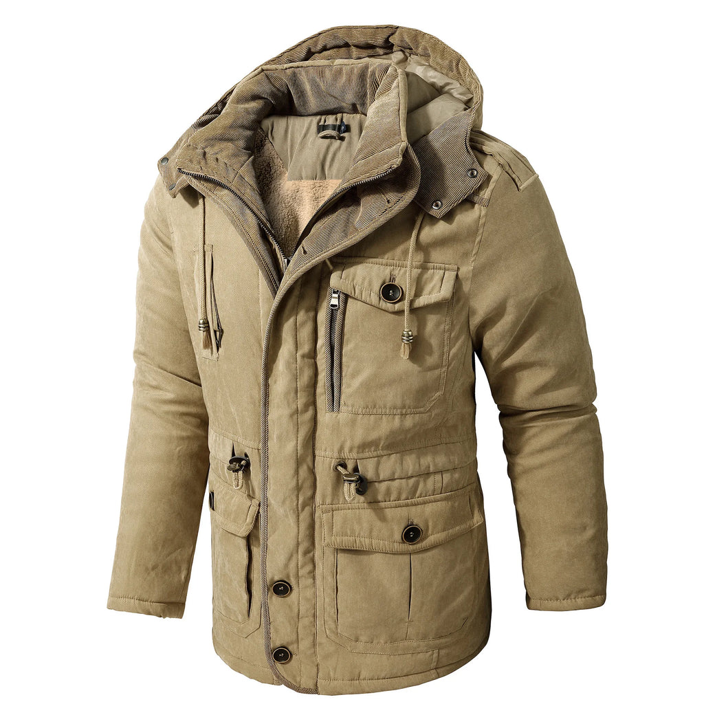 Men's Fleece-Lined Hooded Winter Parka