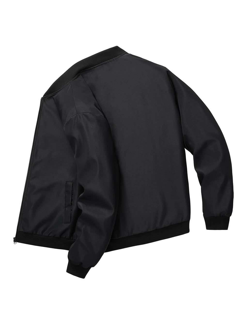 Men's Casual Zip-Up Jacket with Baseball Collar