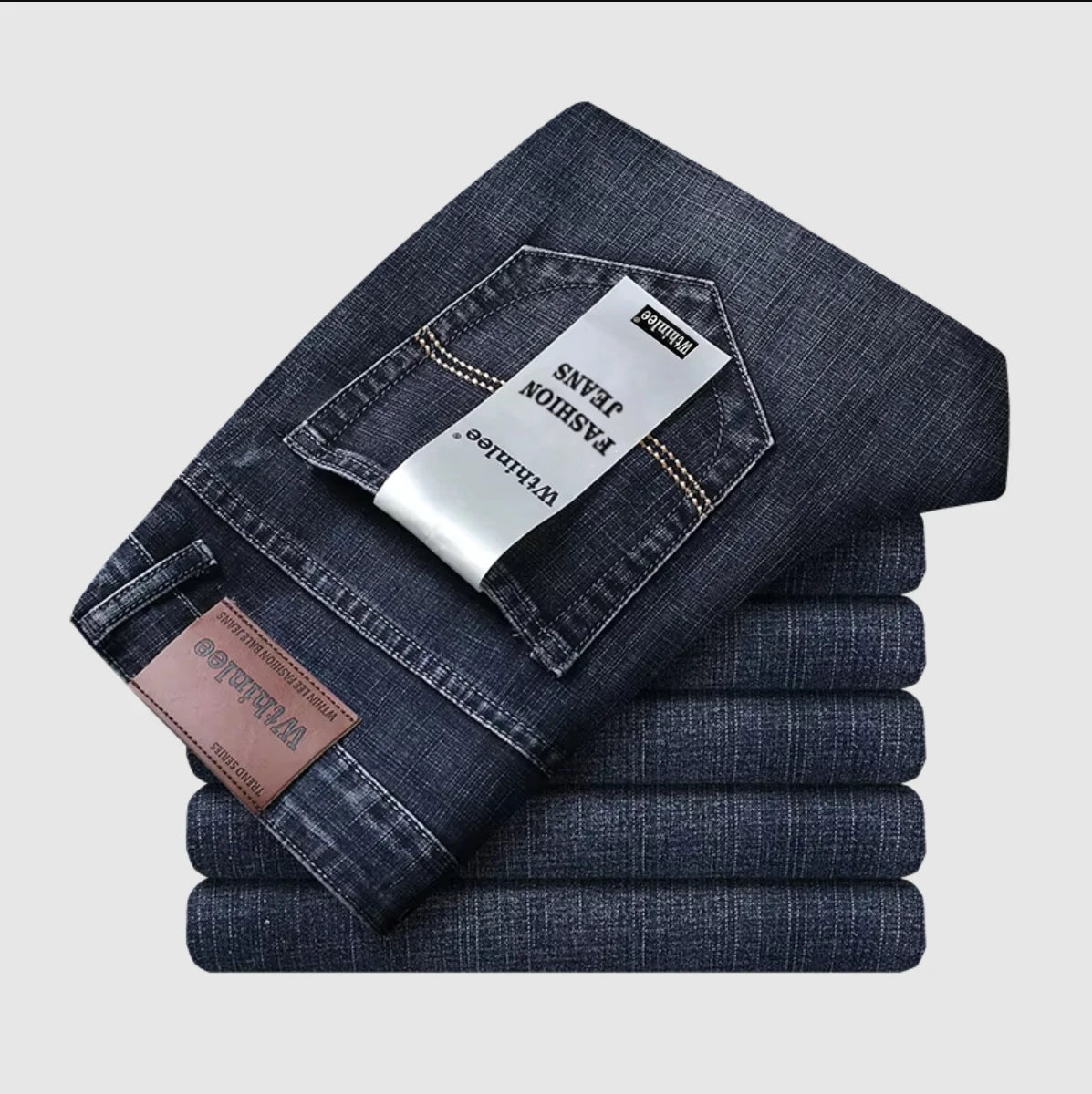 Men's Stretch Straight-Leg Business Jeans