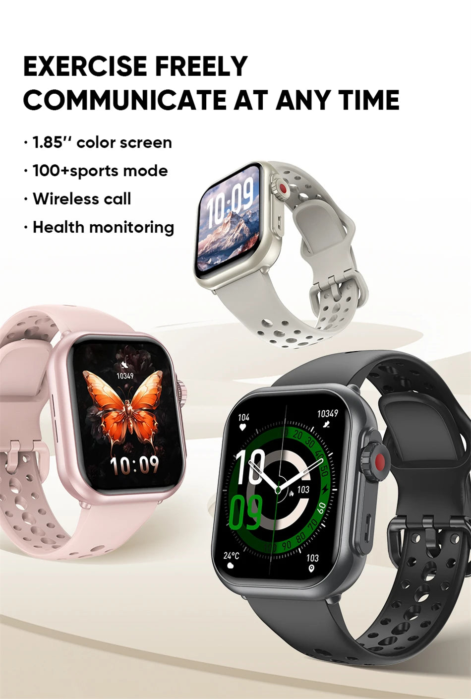 1.85-Inch HD Smartwatch for Men & Women