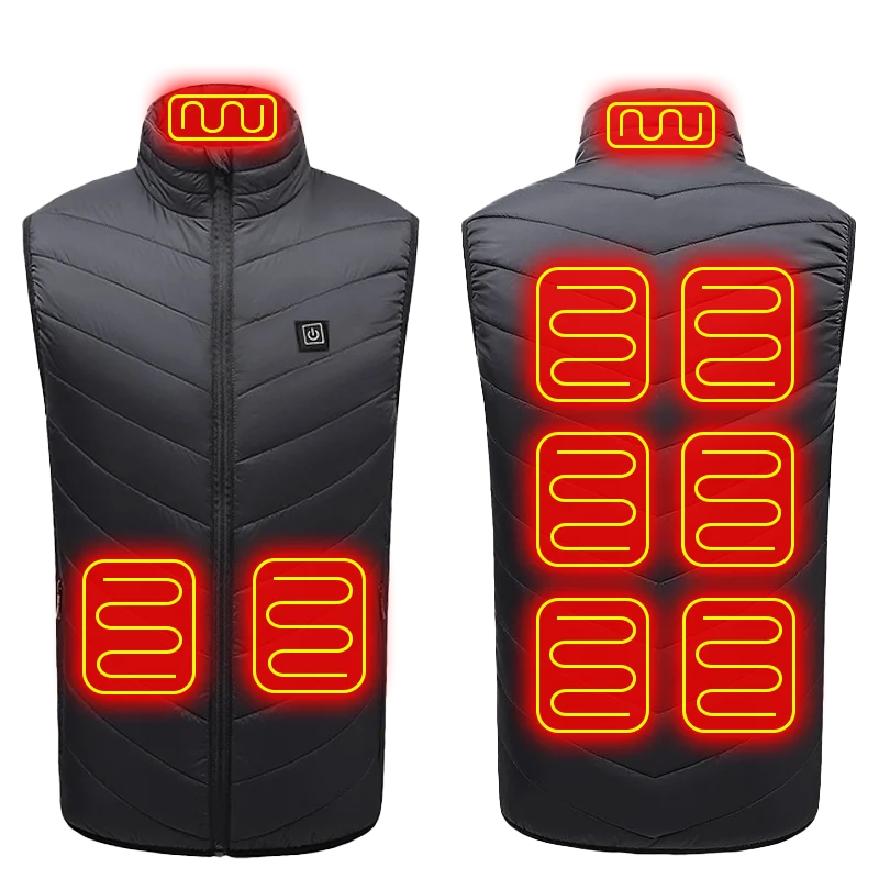 Unisex Electric Heated Vest with 21 Heating Zones
