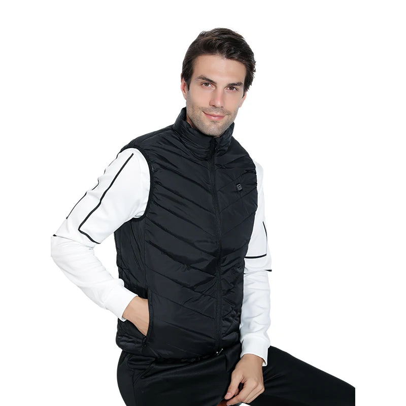 Unisex USB-Powered Heated Vest with 9 Heating Zones