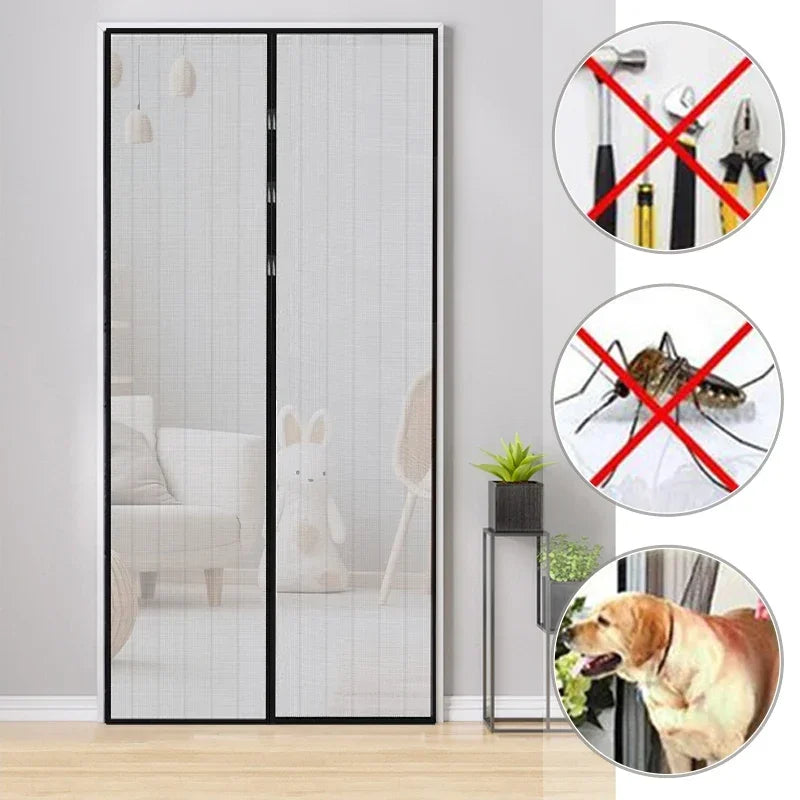 Magnetic Mosquito Screen Curtain – Insect Protection for Doors