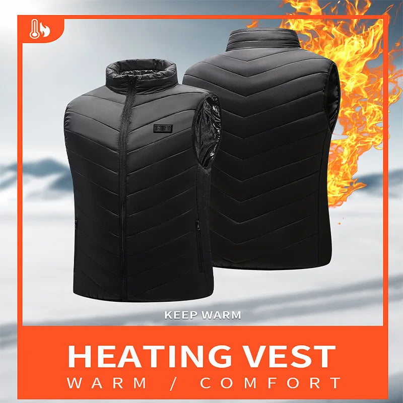 Unisex Electric Heated Vest with 21 Heating Zones