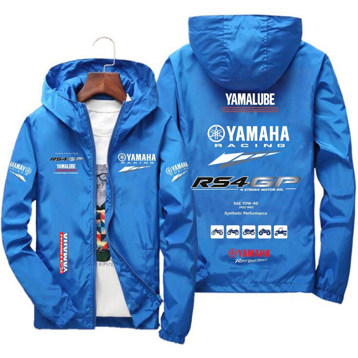 Men's Lightweight Motorcycle Windbreaker Jacket