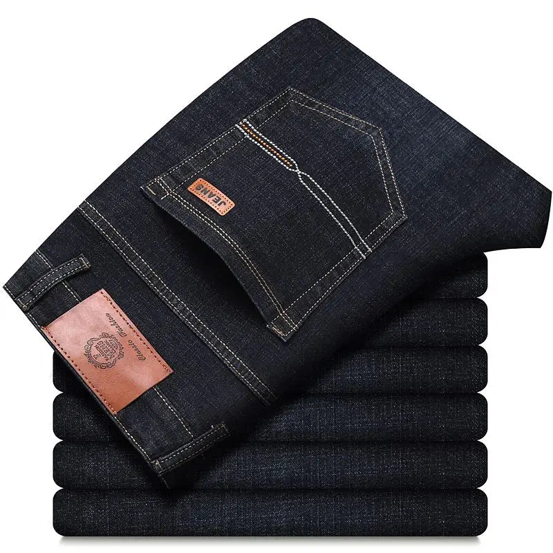 Men's Stretch Straight-Leg Business Jeans