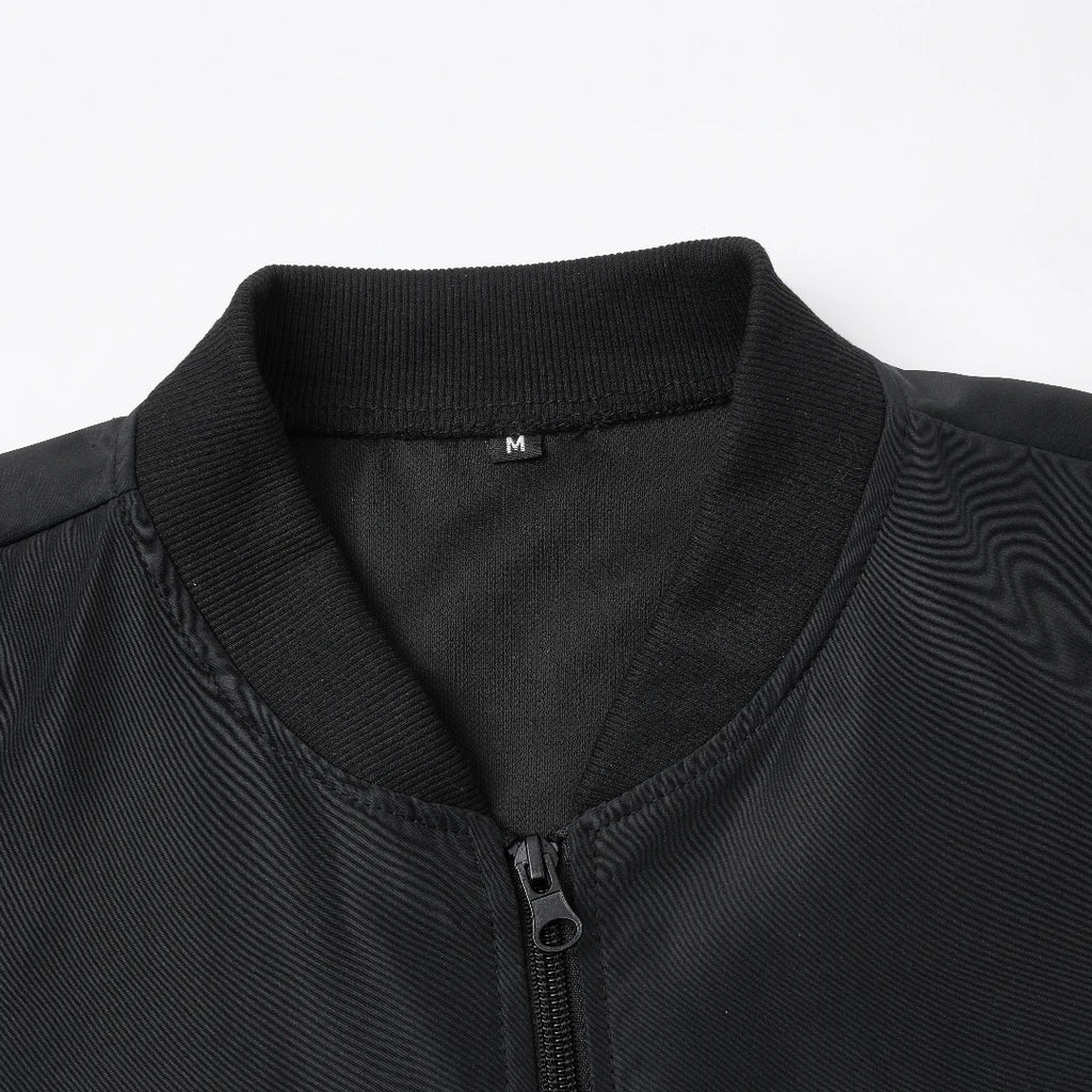 Men's Casual Zip-Up Jacket with Baseball Collar