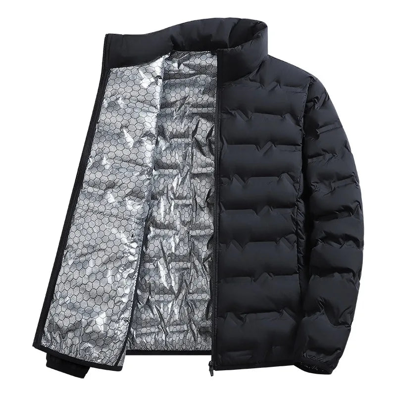Men's Warm Fleece-Lined Puffer Jacket