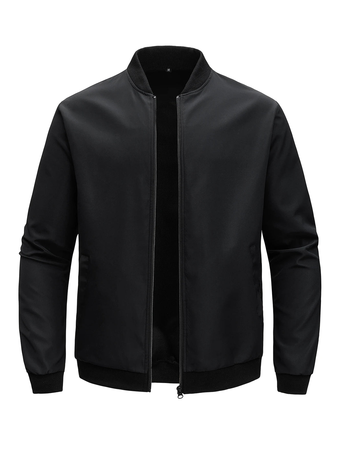 Men's Casual Zip-Up Jacket with Baseball Collar