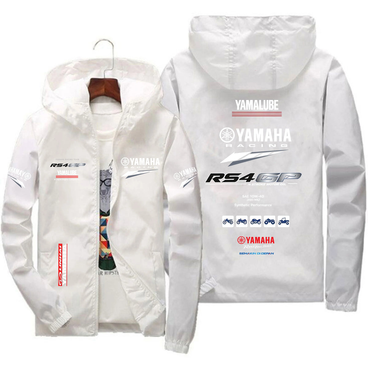 Men's Lightweight Motorcycle Windbreaker Jacket