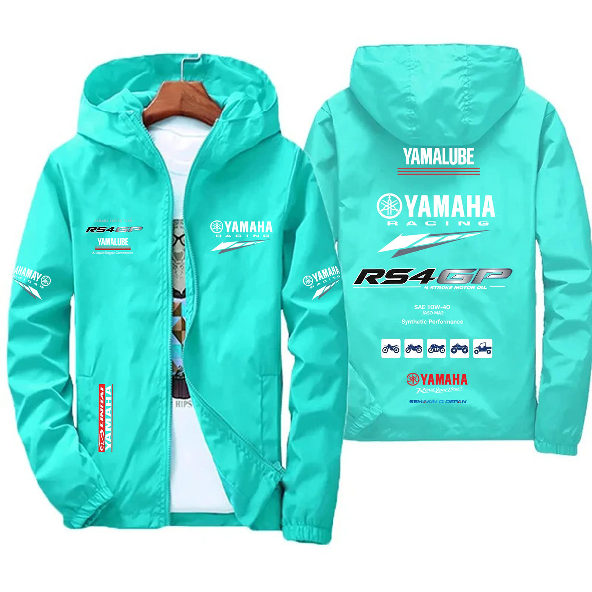 Men's Lightweight Motorcycle Windbreaker Jacket