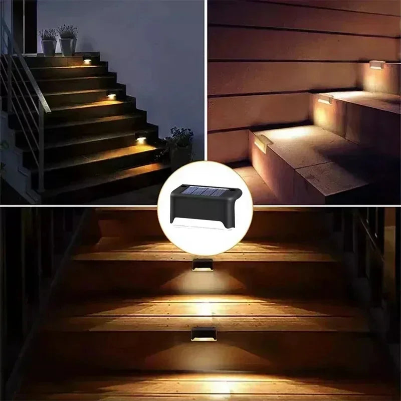 1/4/8/12/pcs Solar LED Deck Lights – Waterproof Outdoor Garden & Fence Lighting Step Lamp Patio Garden Decor