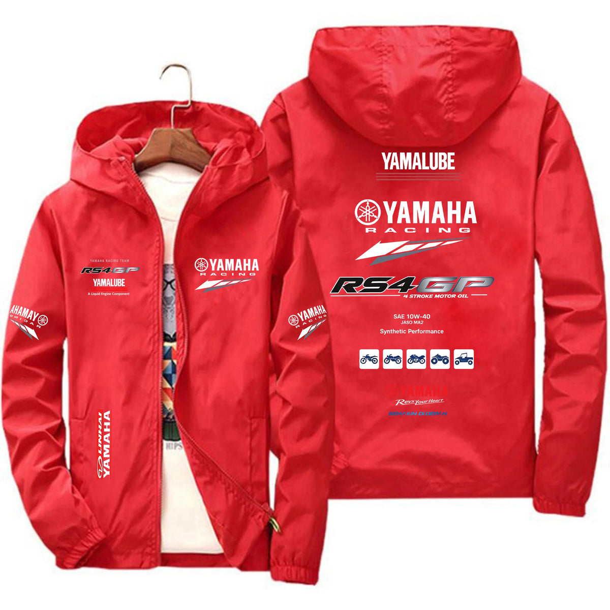 Men's Lightweight Motorcycle Windbreaker Jacket