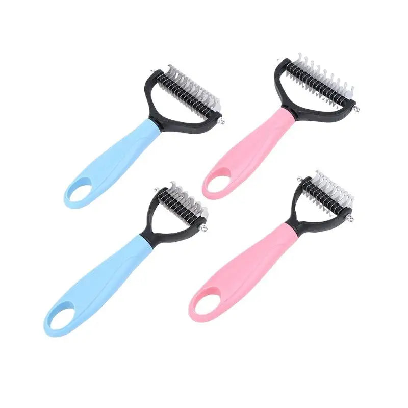 Double-Sided Pet Deshedding & Grooming Brush