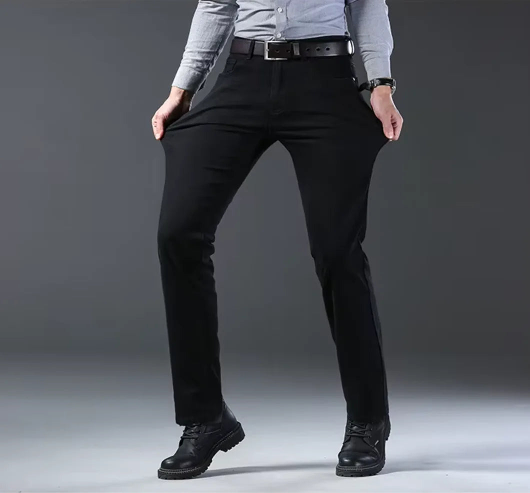 Men's Stretch Straight-Leg Business Jeans